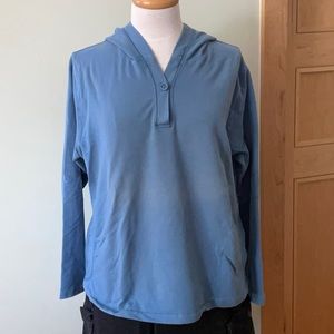 Woolrich Blue Cotton Hoodie Sweatshirt, Size L